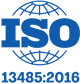 ISO 13485:2016 certification logo